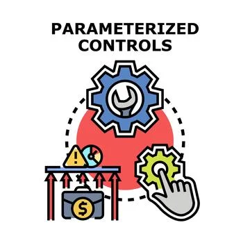 Parameterized controls managing business process settings and optimization Stock Illustration