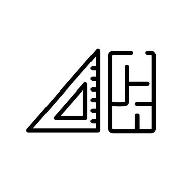 The parameters of the house icon vector outline illustration 스톡 일러스트