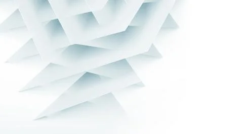 Parametric 3d structure on white wall Illustrazione stock
