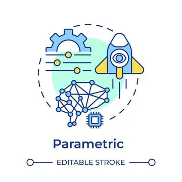 Parametric memory multi color concept icon イラスト素材
