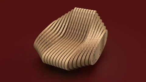 Parametric rocking chair 3D Model