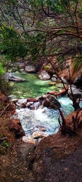 IN PARAMO MOUNTAIN TOURISTIC HOT SPRINGS   COLOMBIA Foto stock