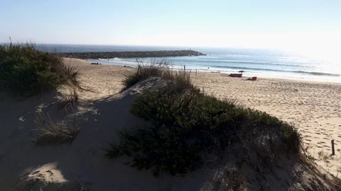 Paramos's beach in Espinho Vídeo Stock 77702217
