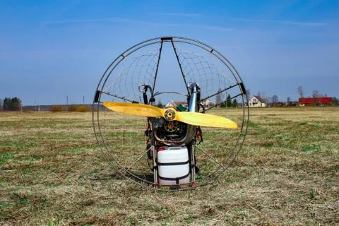 Paramotor engine Stock Photos