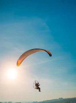 Paramotor in the sky Foto stock