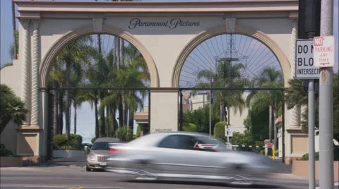 Paramount Pictures Melrose Gate Stock Footage 52800578