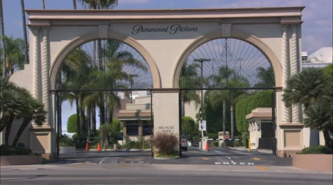 Paramount Pictures Melrose Gate Stock Footage 52800720