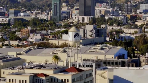 Paramount Pictures Studios in Hollywood - Los Angeles Drone footage - LOS Stock-Footage 311483003