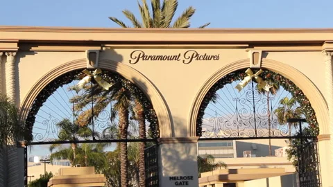 Paramount Studios Gate Los Angeles Zoom In Stock Footage 167623884
