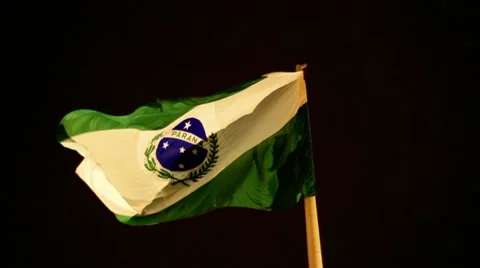 Paraná flag waving in the wind Видео 20318136