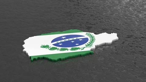 Parana rotating 3D country map animation. Vídeo Stock 104056352
