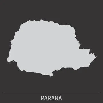 Parana State map icon Stock Illustration