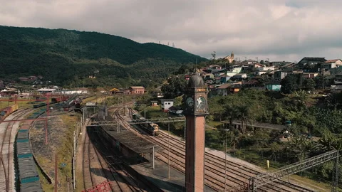 Paranapiacaba Clock Tower Stock Footage 165711393