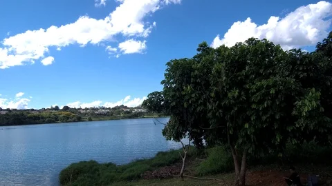 Paranoa lake deck north exit Stock Footage 108251191