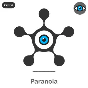 Paranoia concept icon Stock Illustration