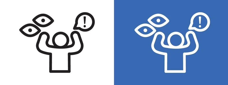 Paranoia logo sign set vector outline イラスト素材