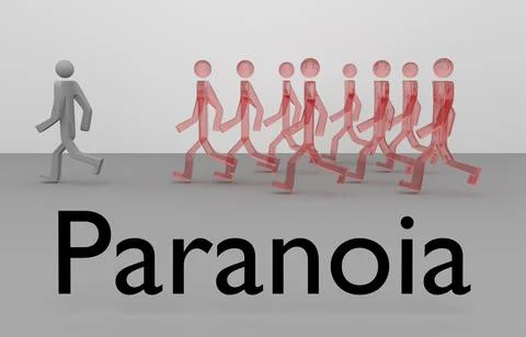 Paranoia - mental concept Stock Illustration