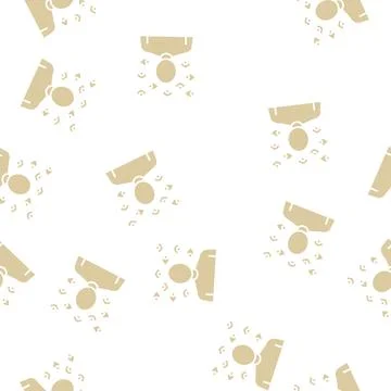 Paranoia psychological problems glyph seamless pattern 스톡 일러스트