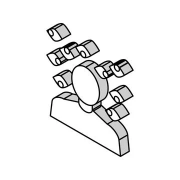 Paranoia psychological problems isometric icon vector illustration イラスト素材