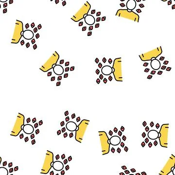 Paranoia psychological problems vector seamless pattern Stock Illustration