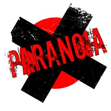 Paranoia rubber stamp Stock Illustration