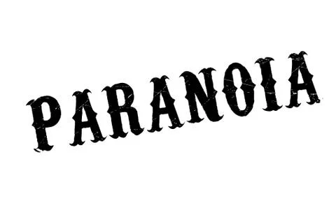 Paranoia rubber stamp Stock Illustration