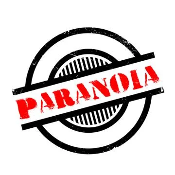 Paranoia rubber stamp Stock Illustration