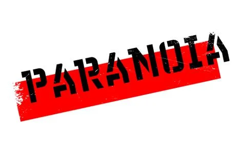 Paranoia rubber stamp Stockillustratie