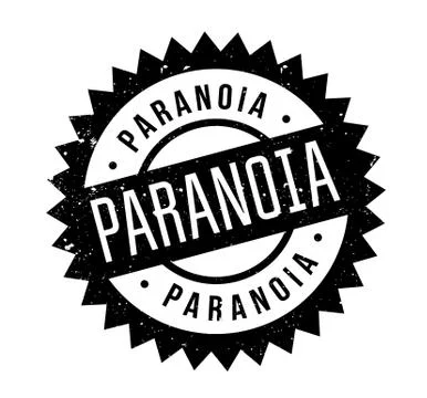 Paranoia rubber stamp 스톡 일러스트
