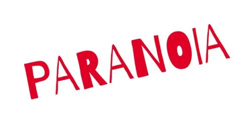Paranoia rubber stamp Stockillustratie