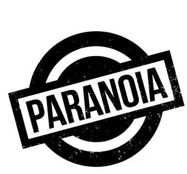 Paranoia rubber stamp Stock Illustration