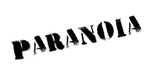 Paranoia rubber stamp 스톡 일러스트