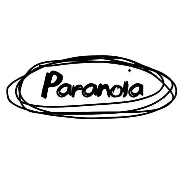 PARANOIA stamp on white isolated イラスト素材