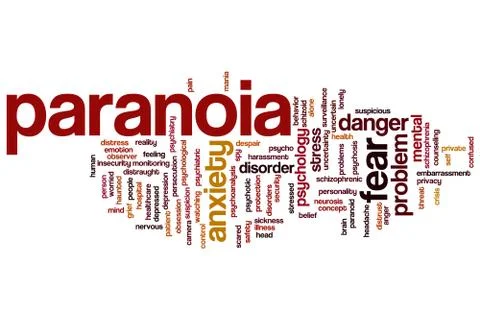 Paranoia word cloud Stock Illustration