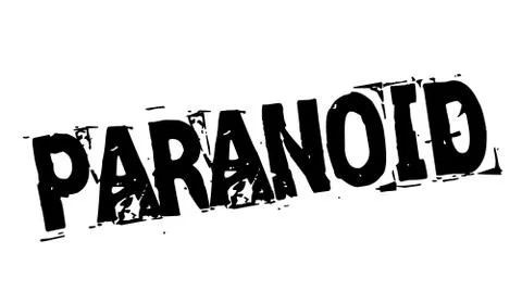 Paranoid black stamp イラスト素材