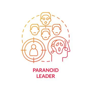 Paranoid leader red gradient concept icon Ilustración de archivo