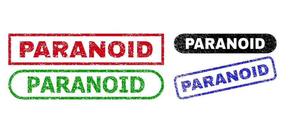 PARANOID Rectangle Seals with Corroded Surface イラスト素材