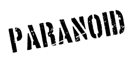 Paranoid rubber stamp イラスト素材