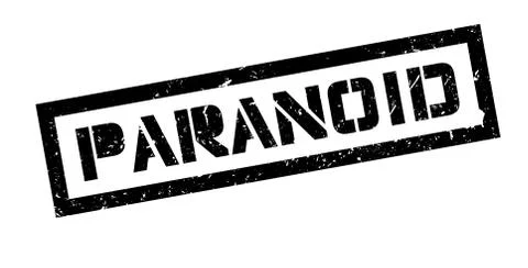Paranoid rubber stamp Illustrazione stock