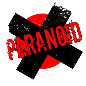 Paranoid rubber stamp Illustrazione stock