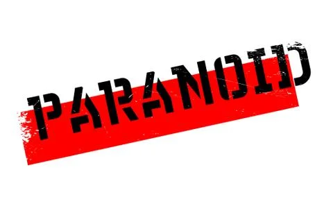 Paranoid rubber stamp Illustrazione stock