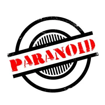 Paranoid rubber stamp イラスト素材