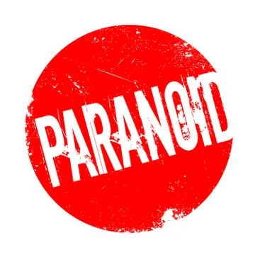 Paranoid rubber stamp Illustrazione stock