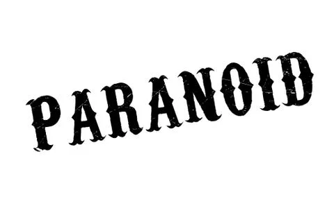 Paranoid rubber stamp イラスト素材
