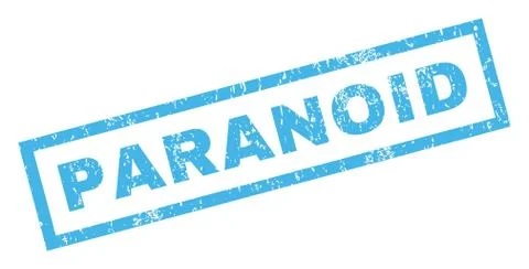 Paranoid Rubber Stamp Illustrazione stock