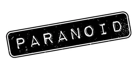 Paranoid rubber stamp Illustrazione stock