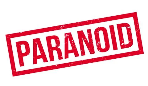 Paranoid rubber stamp イラスト素材