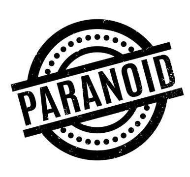 Paranoid rubber stamp イラスト素材