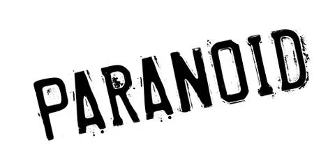 Paranoid rubber stamp Stock Illustration