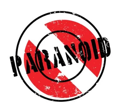 Paranoid rubber stamp Stock Illustration
